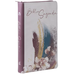 Bíblia Leitura Perfeita | NVI | Letra Normal | Capa Luxo Rosa C/Zíper